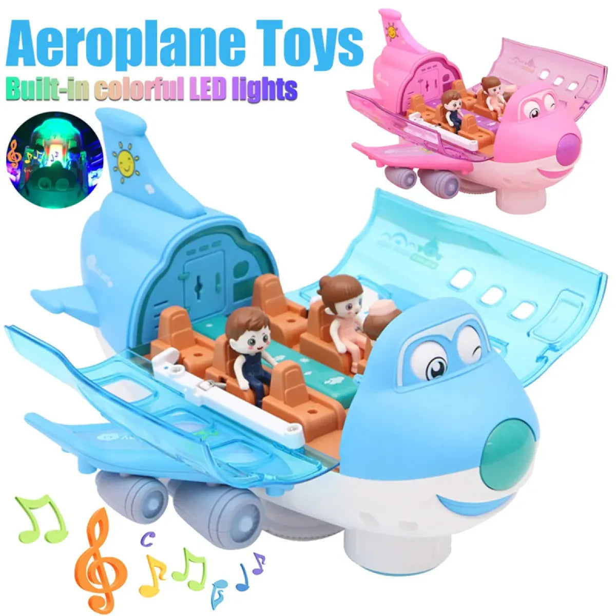 Rotating Electric Plane Toy with Lights