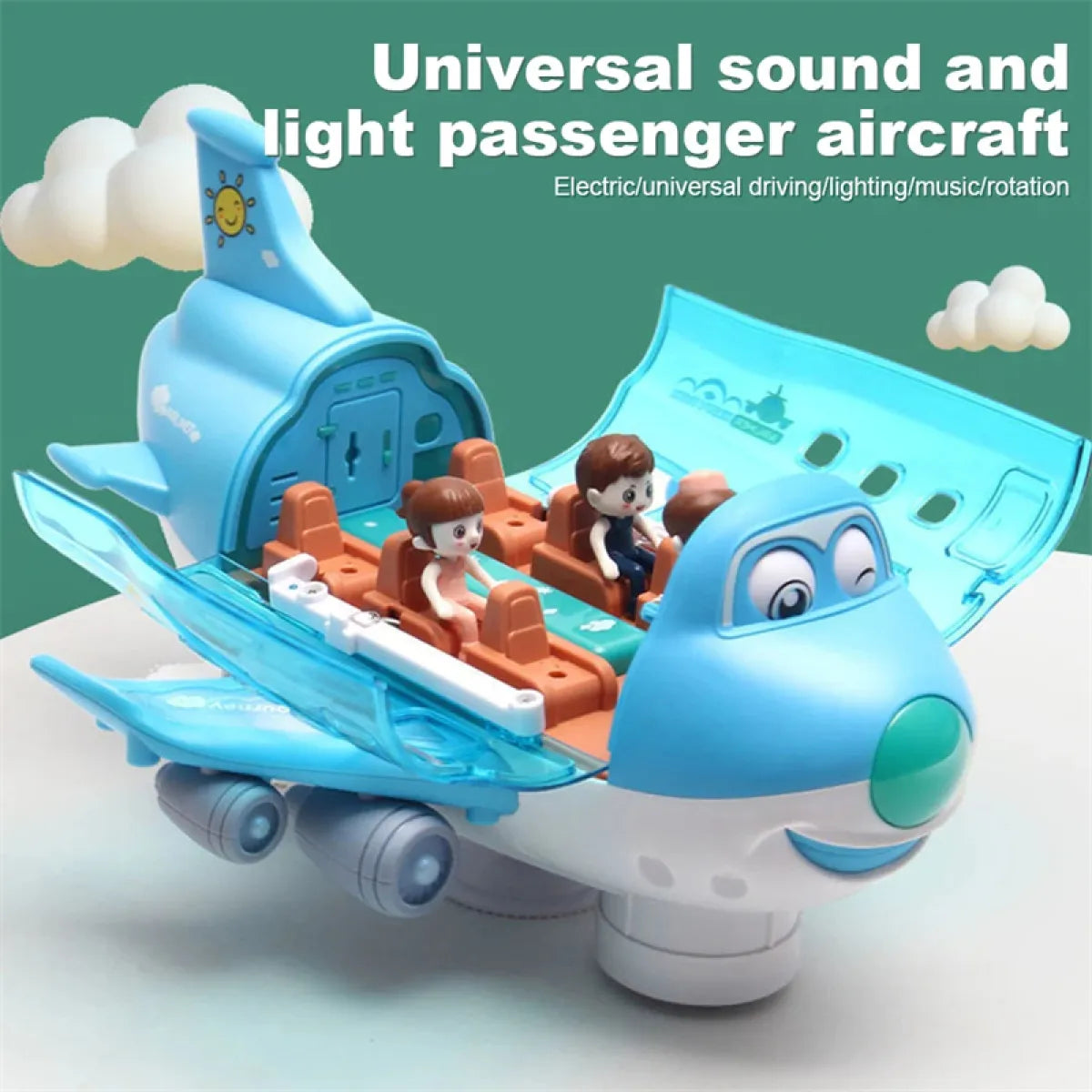 Rotating Electric Plane Toy with Lights
