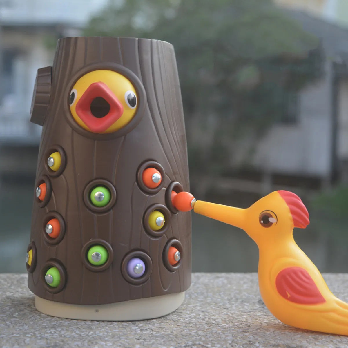 Woodpecker Magnetic Catch Worm Game
